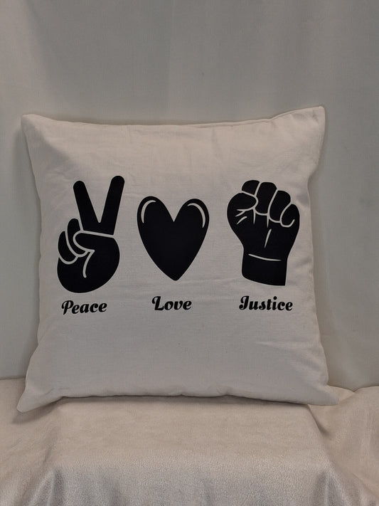 Peace Love Justice Pillow